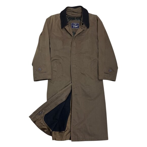 BUGATTI Vintage 90s Luxury Designer Business Casual Trench Coat Mens Large - Picture 2 of 10